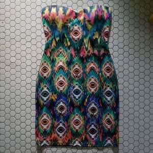 Sexy Psychedelic Eyeball Mini Tight Dress